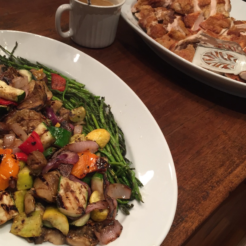 roasted chicken and vegetables 