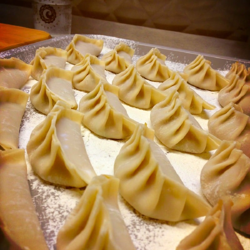 homemade spicy chicken potstickers 