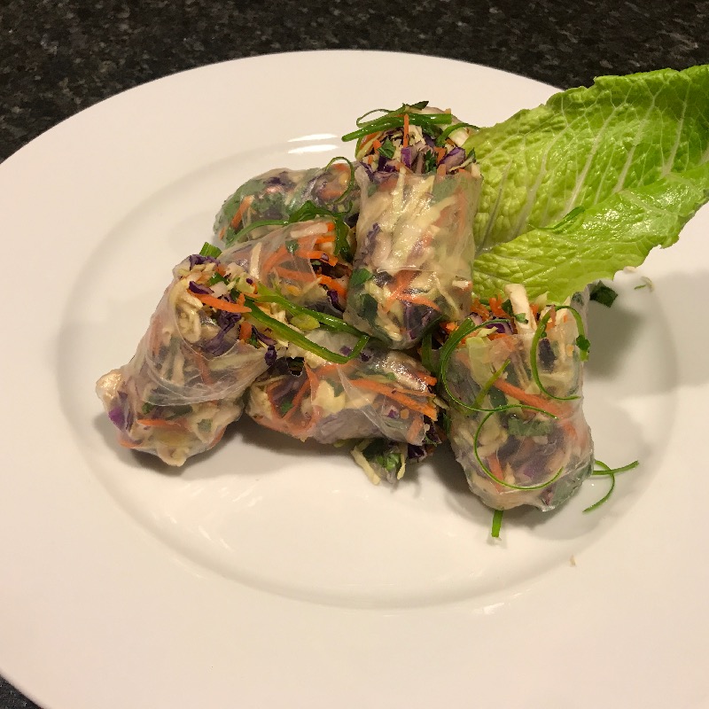 Roasted Todu Spring Rolls 