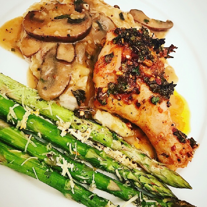 Piri Piri Chicken with Roasted Lemon Asparagus 