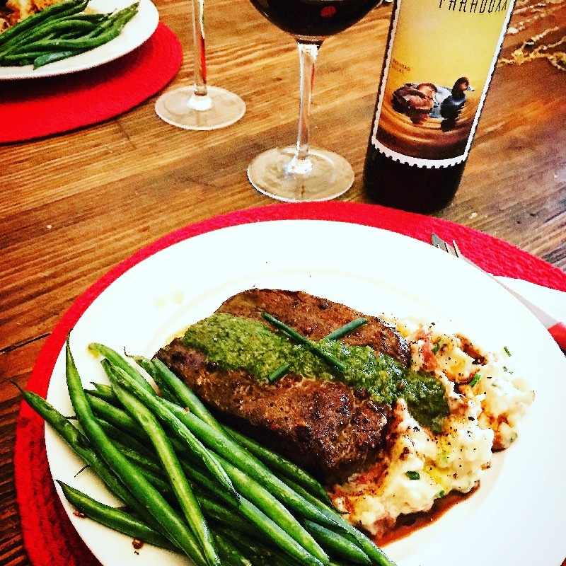 Sirlion Steak with Mint Jalapeño Chimichurri