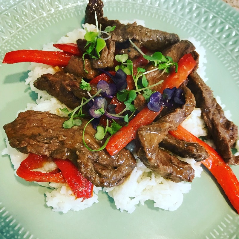Sweet & Sour Steak with Jasmine Rice