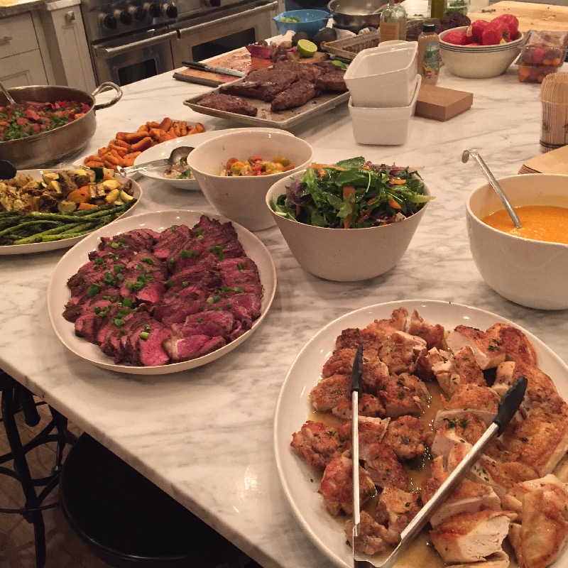 family style dinner buffet