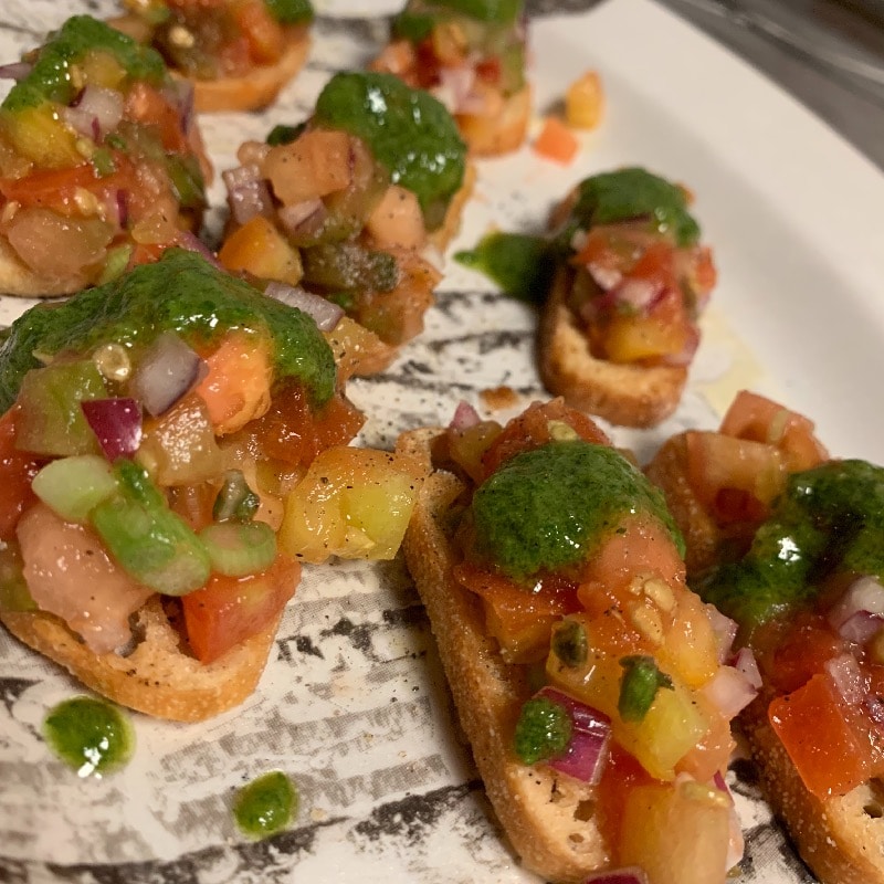 heirloom tomato bruschetta 