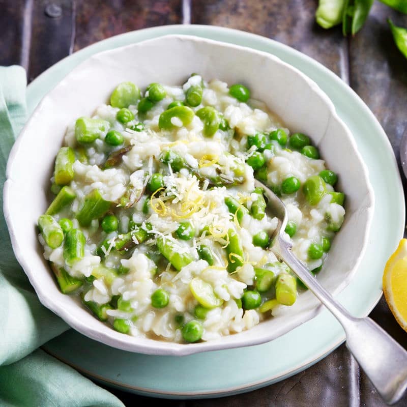Spring vegetables risotto 