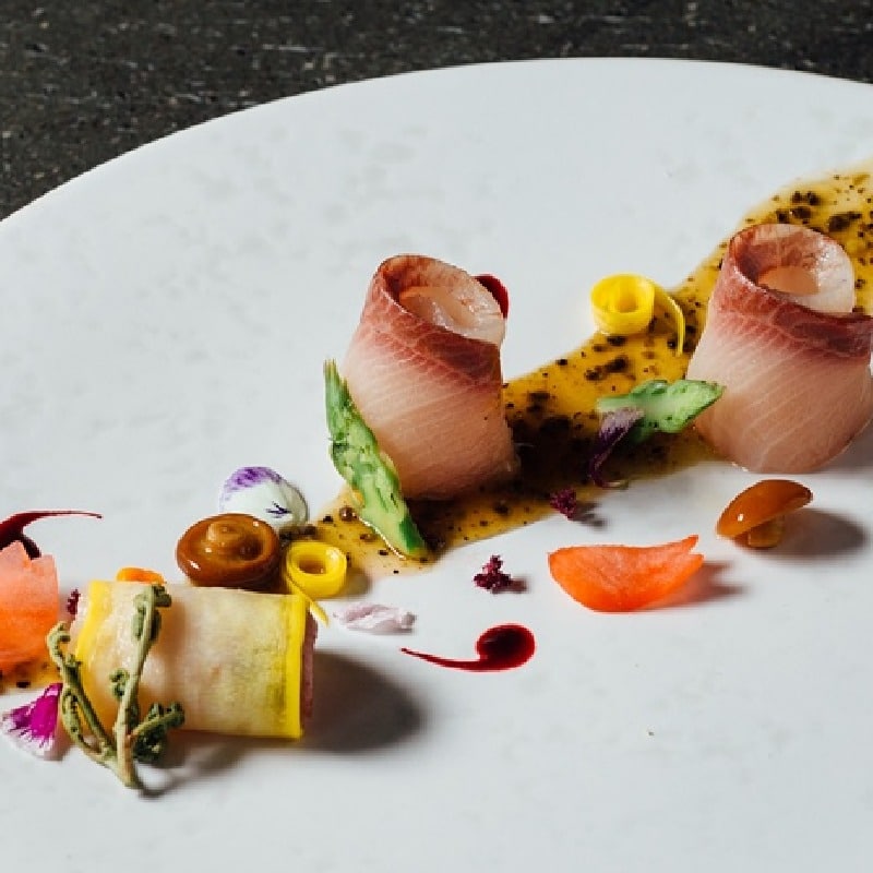 Hamachi usuzukuri – yellowfin sashimi with truffle ponzu