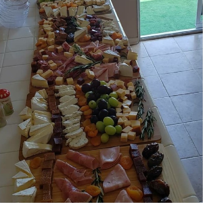 Cheese and charcuterie platters