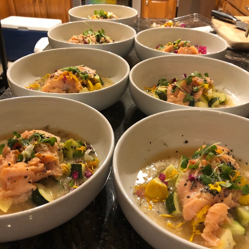 Miso halibut (salmon shown in picture) 