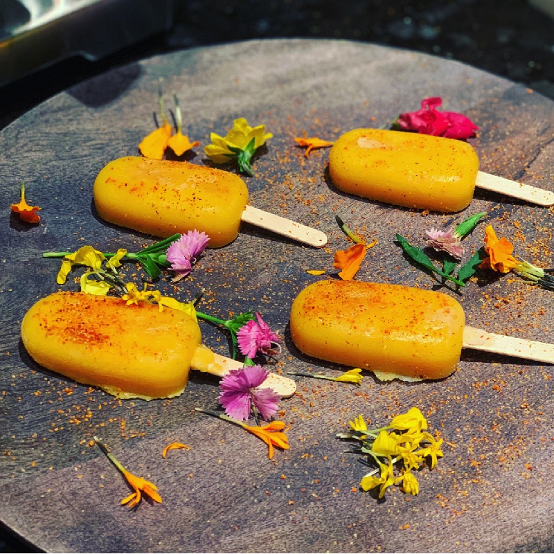 Mango lemongrass popsicles