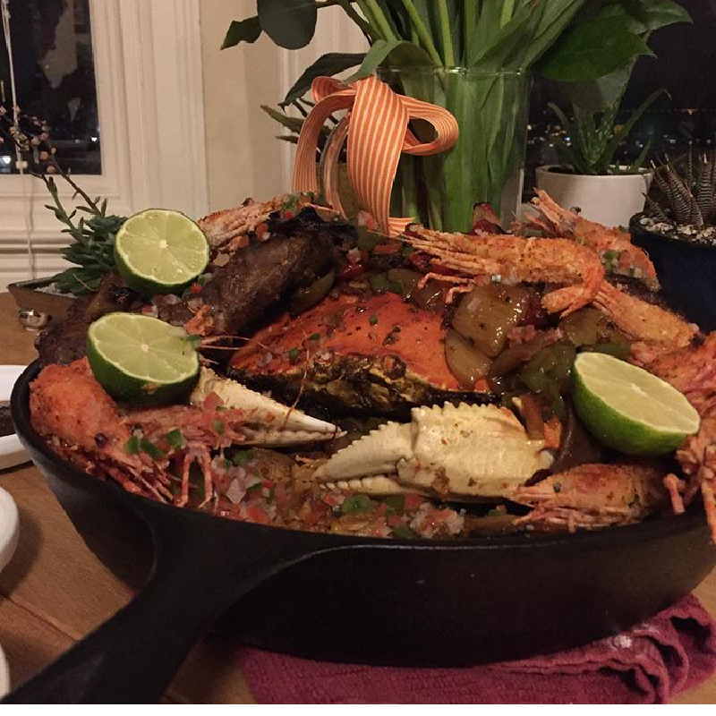 Caribbean spiced seafood 