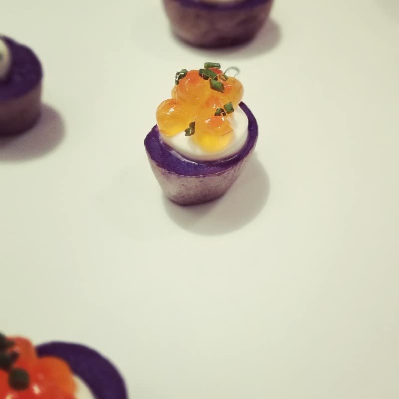 Salmon Roe and Purple Peruvian Potato