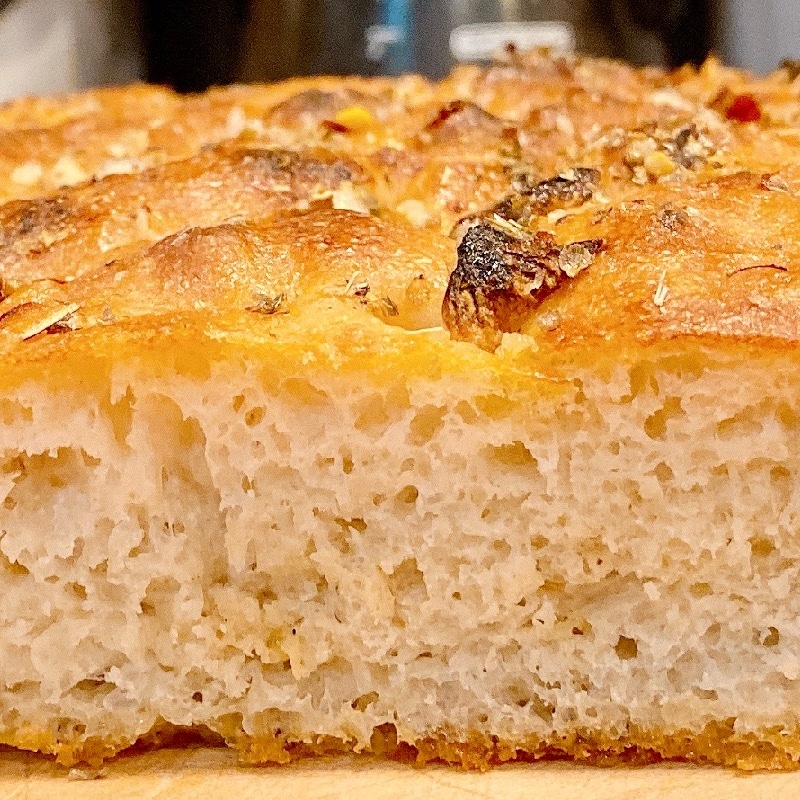 House made roasted garlic focaccia bread
