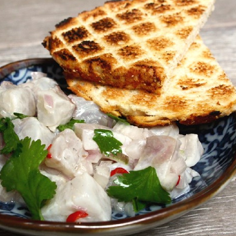 Yuzu and sea bass ceviche