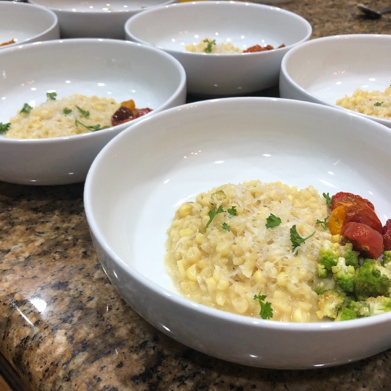 Corn risotto 
