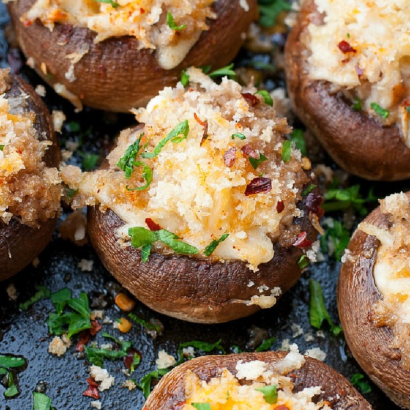 CRAB STUFFED PORTOBELLOS 