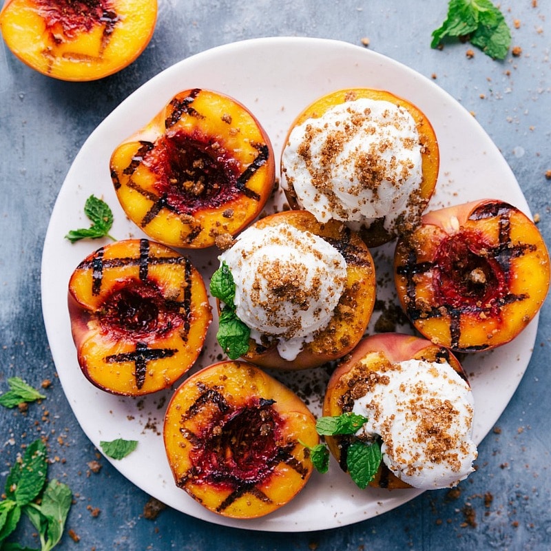 Grilled peaches 