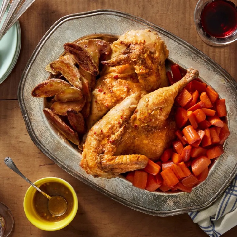 Half roasted chicken