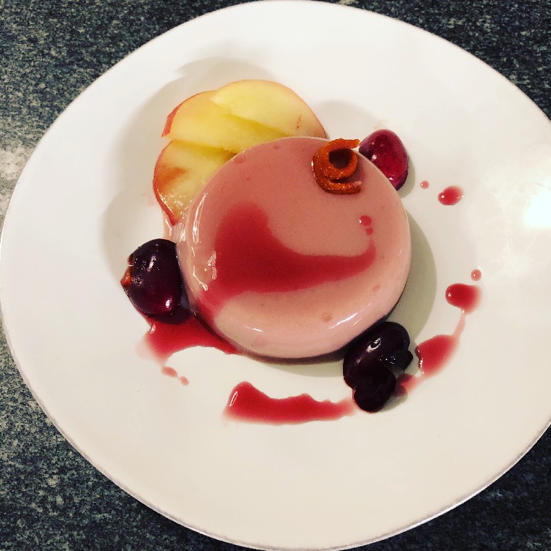 Pomegranate pana cotta