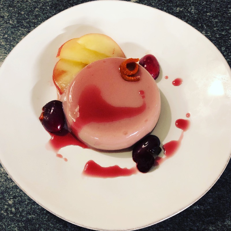 Pomegranate panna cotta