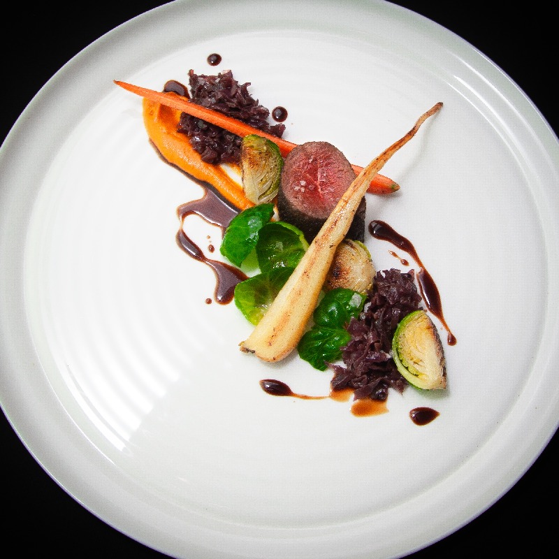 Venison, Red Cabbage, Port Jus