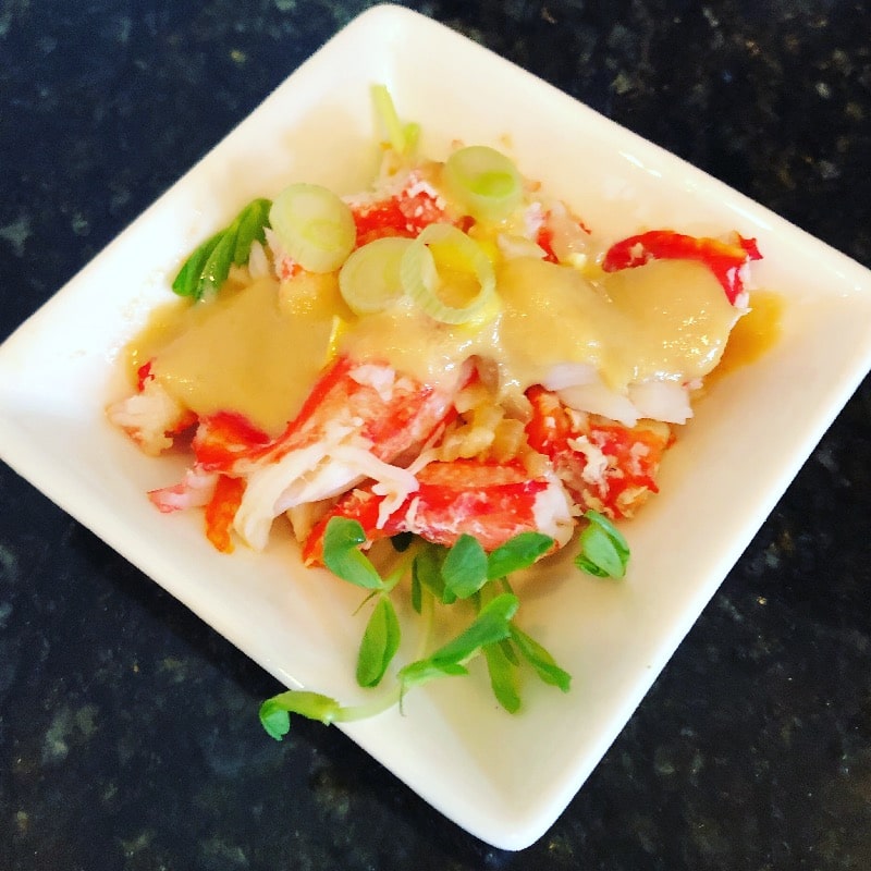 King crab dashi corn sauce