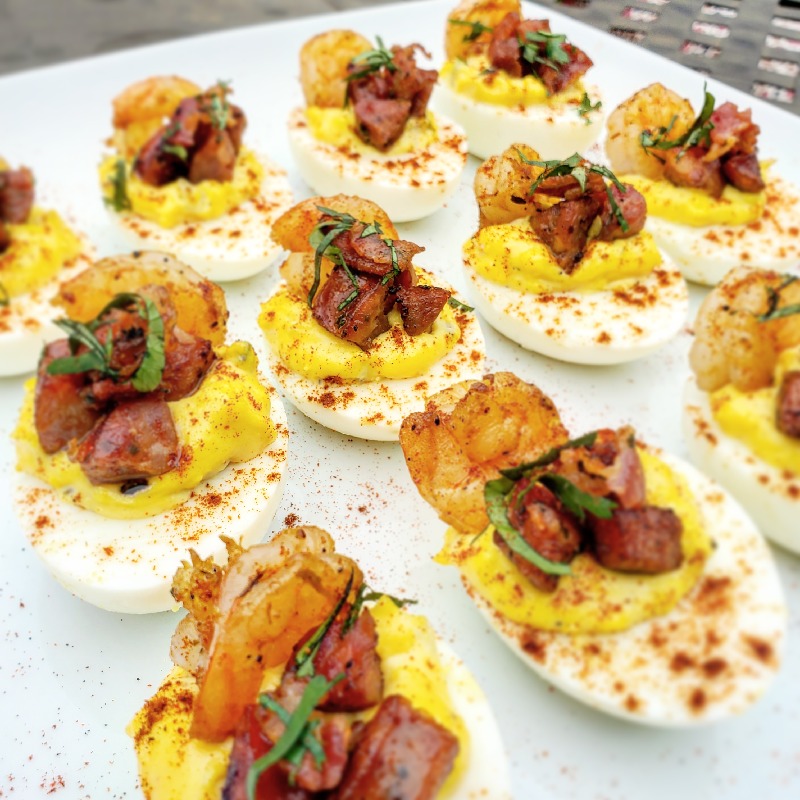 Cajun Shrimp Devil Eggs