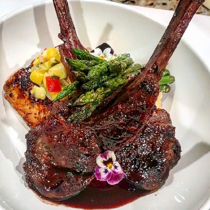 Pomegranate Orange Glazed Lamb Chops 