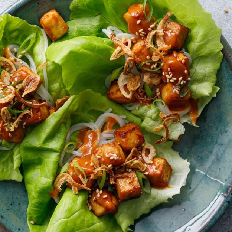 tofu lettuce cups