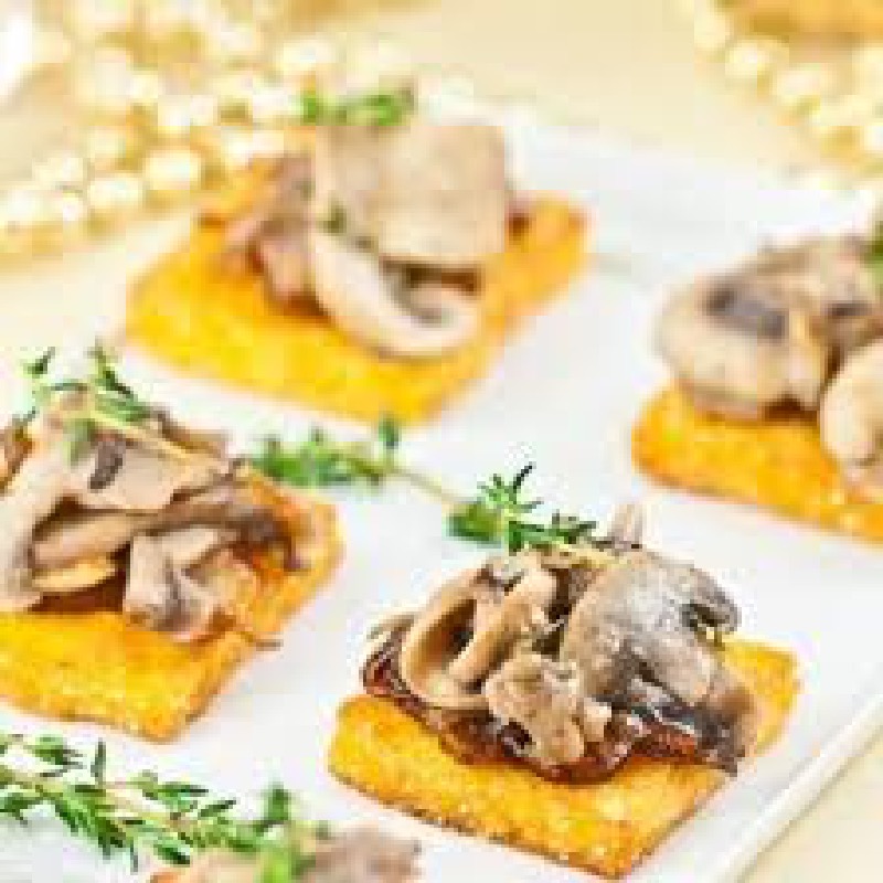 Crispy polenta with mushroom
