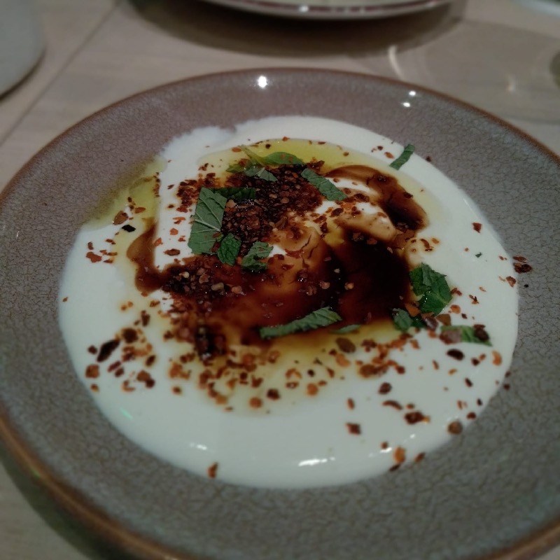 Labneh, chili sauce, mint 