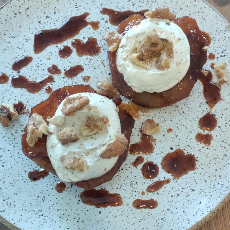 Caramelized Apple, Labne Chantilly, Candied Walnuts