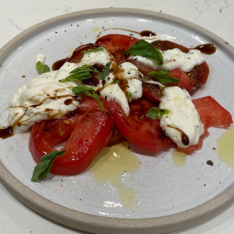 Caprese salad with burrata