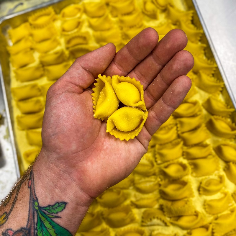 Pumpkin Agnolotti in the making!