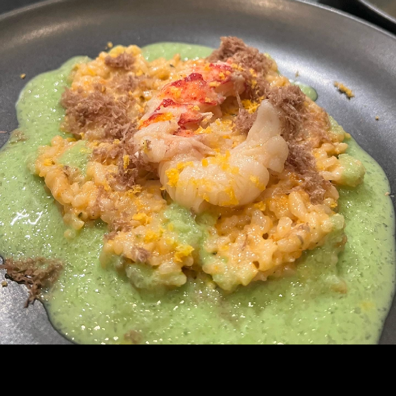 Risotto with chive foam and truffle 