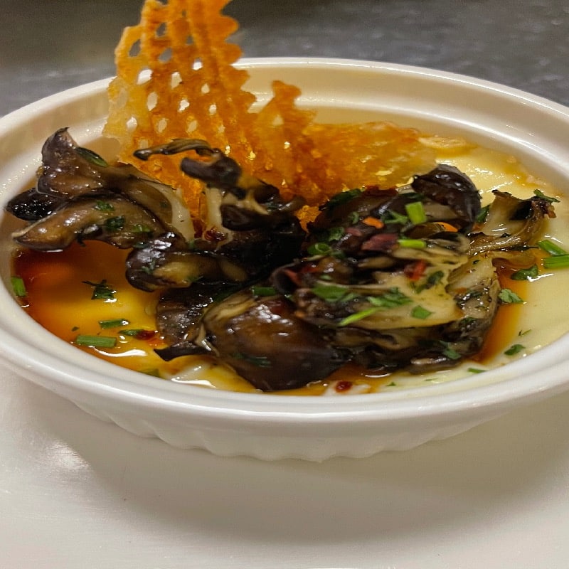Wild mushrooms custard 