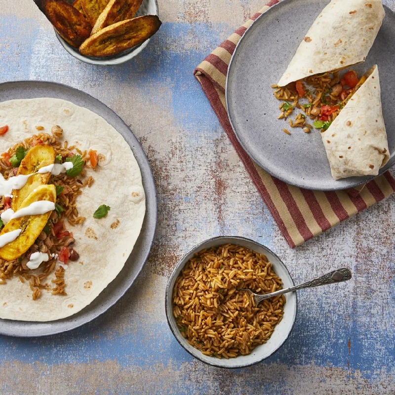 Mexican rice and mixed beans