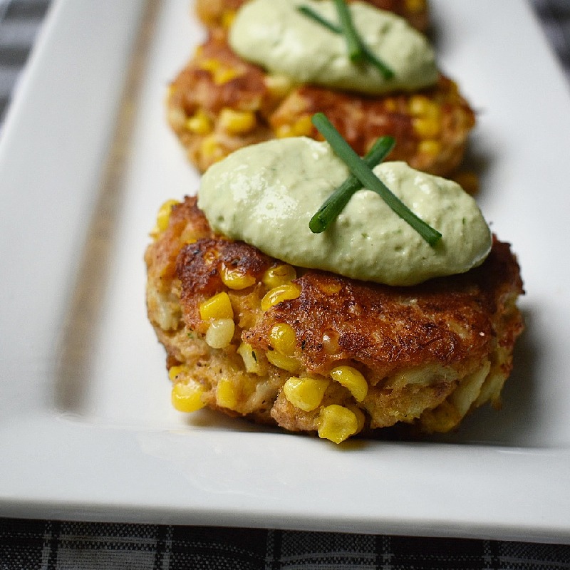 Corn and crab fritter 