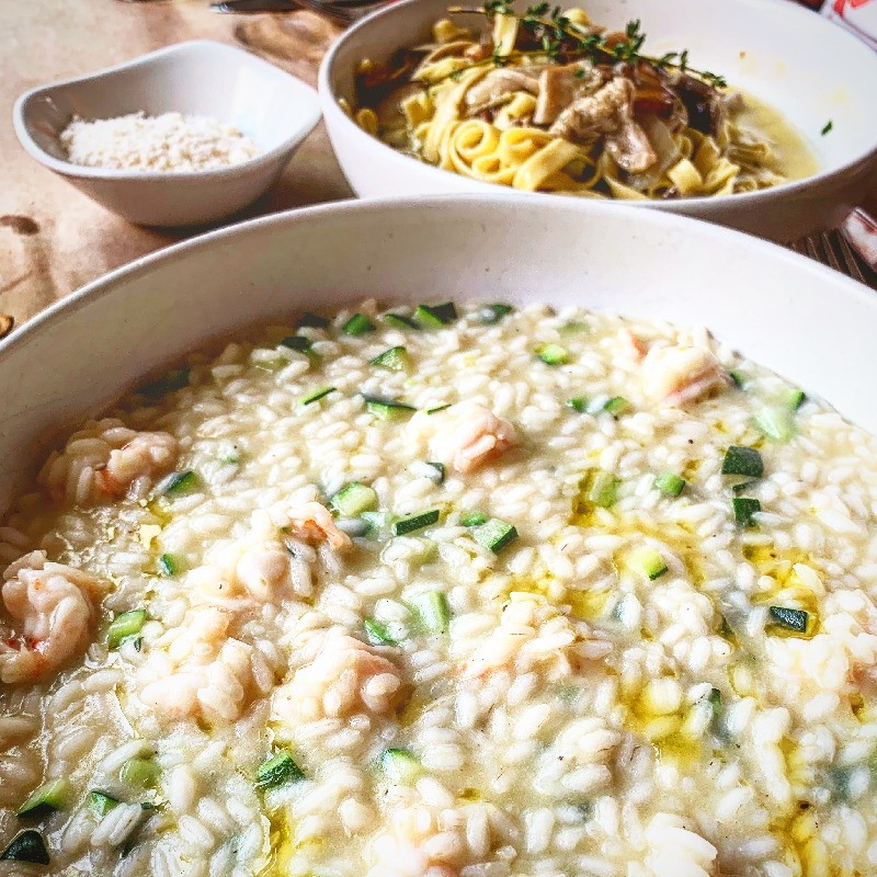 RISOTTO AI GAMBERI E ZUCCHINE