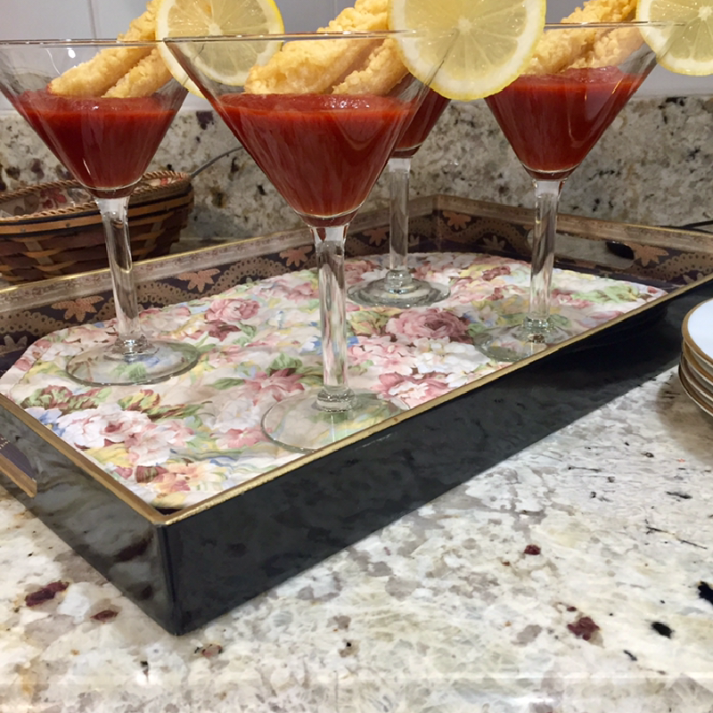 Shrimp tempura martinis