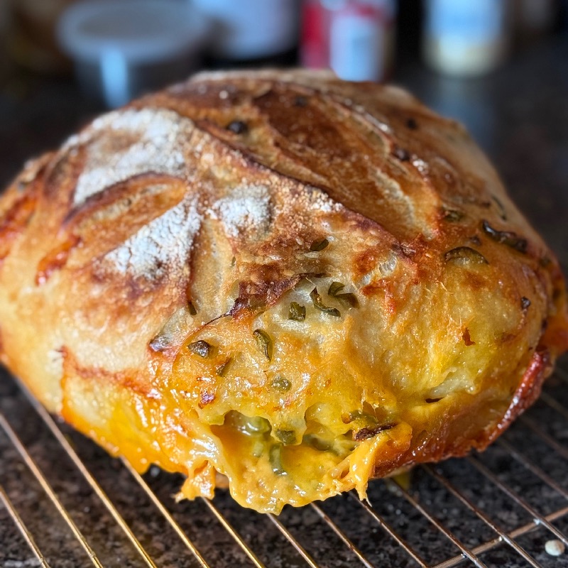 Jalepeno cheddar sourdough 